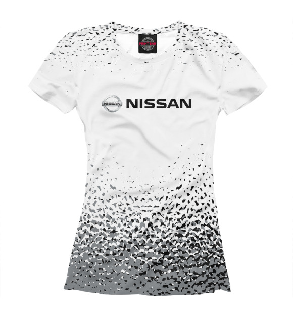 Женская футболка с изображением Nissan цвета Белый