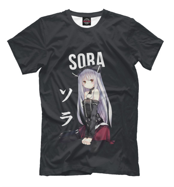 Футболка для мальчиков с изображением Связанные небом / Sora цвета Белый
