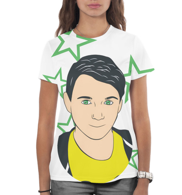 Женская футболка с изображением Милс Кел цвета Белый