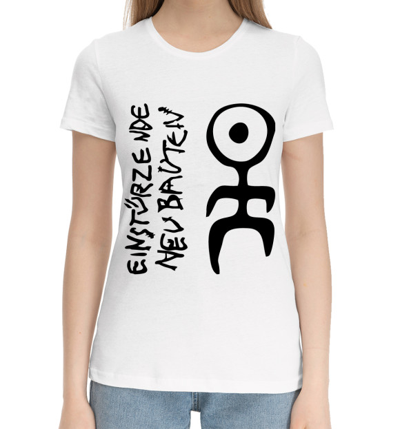 Женская хлопковая футболка с изображением Einsturzende Neubauten цвета Белый