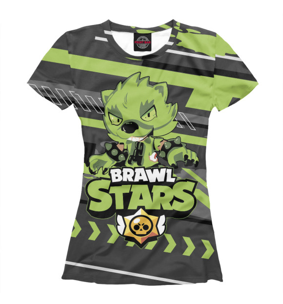 Футболка для девочек с изображением Brawl Stars цвета Белый