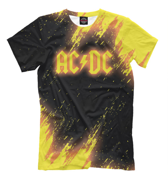 Мужская футболка с изображением AC/DC цвета Белый