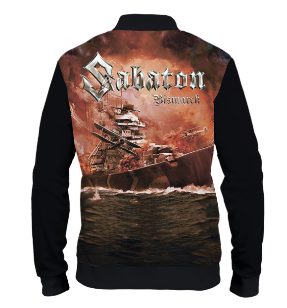 Мужской бомбер с изображением Sabaton цвета Белый