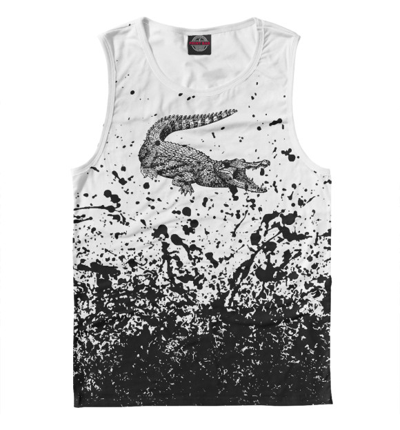 Майка для мальчика с изображением Crocodile Hand Drawn цвета Белый