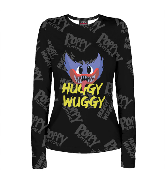 Женский лонгслив с изображением Poppy Playtime цвета Белый