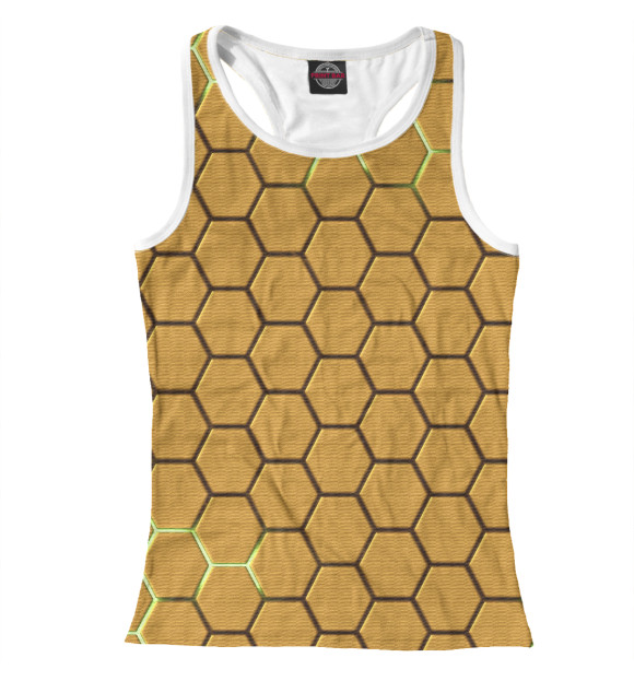 Женская майка-борцовка с изображением Оранжевый питон цвета Белый