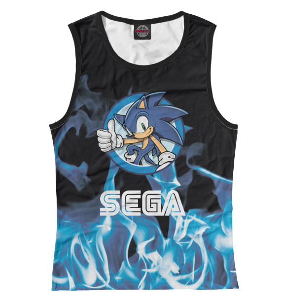 Майка для девочки с изображением Sonic цвета Белый