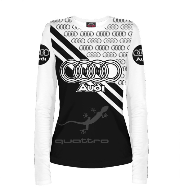 Женский лонгслив с изображением Audi цвета Белый