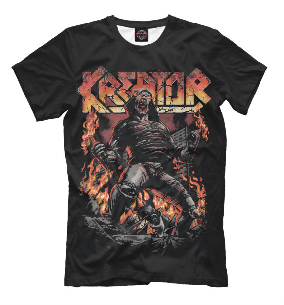 Футболка для мальчиков с изображением Kreator цвета Белый