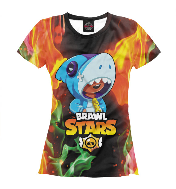 Женская футболка с изображением Brawl Stars цвета Белый