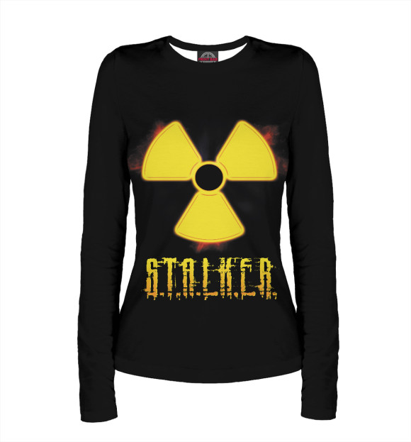 Женский лонгслив с изображением S.T.A.L.K.E.R. цвета Белый