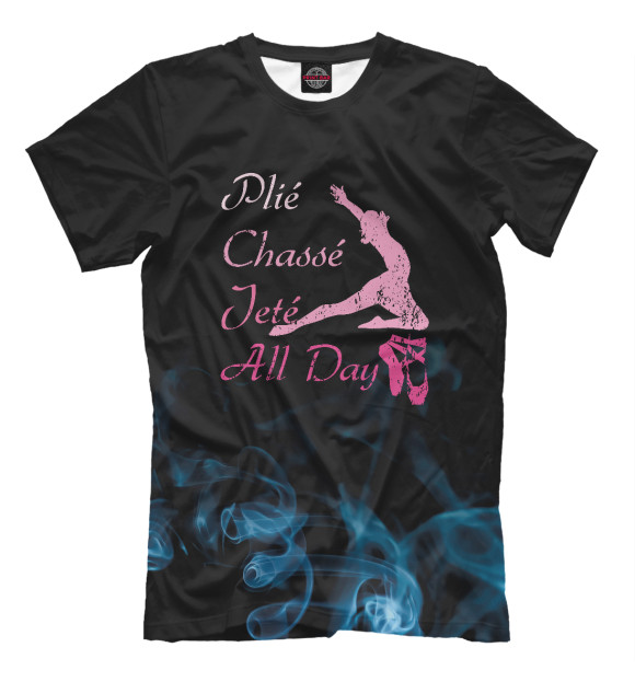 Футболка для мальчиков с изображением Plie Chasse Jete All Day цвета Белый