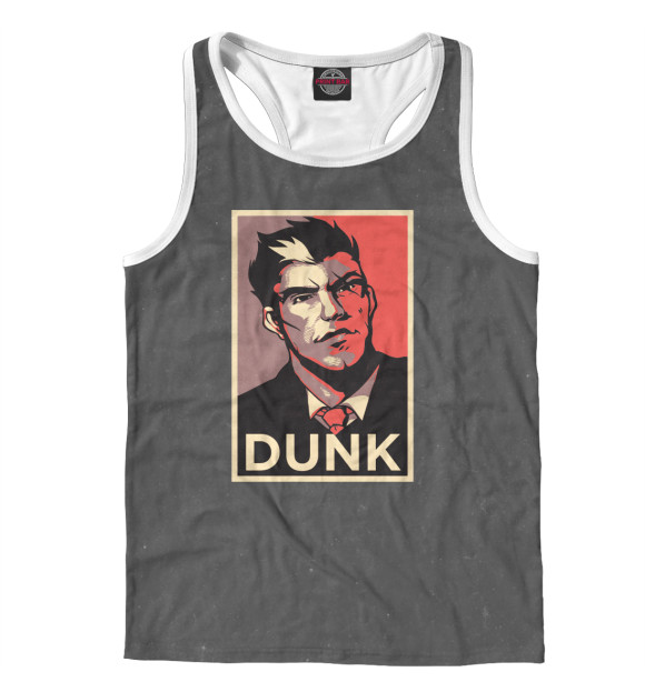 Мужская майка-борцовка с изображением Dunk цвета Белый
