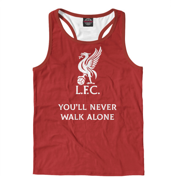 Мужская майка-борцовка с изображением You'll never walk alone цвета Белый