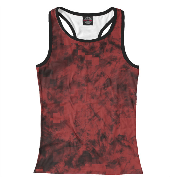 Женская майка-борцовка с притом Камуфляжные краски цвета Белый Женская майка-борцовка с изображением Камуфляжные краски цвета Белый