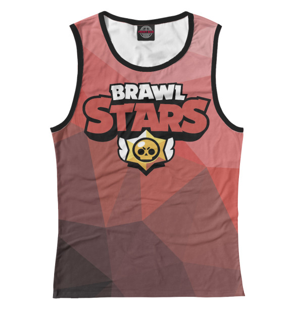 Женская майка с изображением Brawl Stars цвета Белый