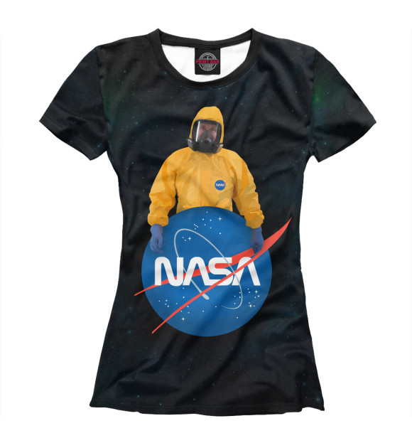 Футболка для девочек с изображением Путин NASA цвета Белый