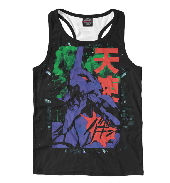 Мужская майка-борцовка с изображением Neon Genesis Evangelion цвета Белый