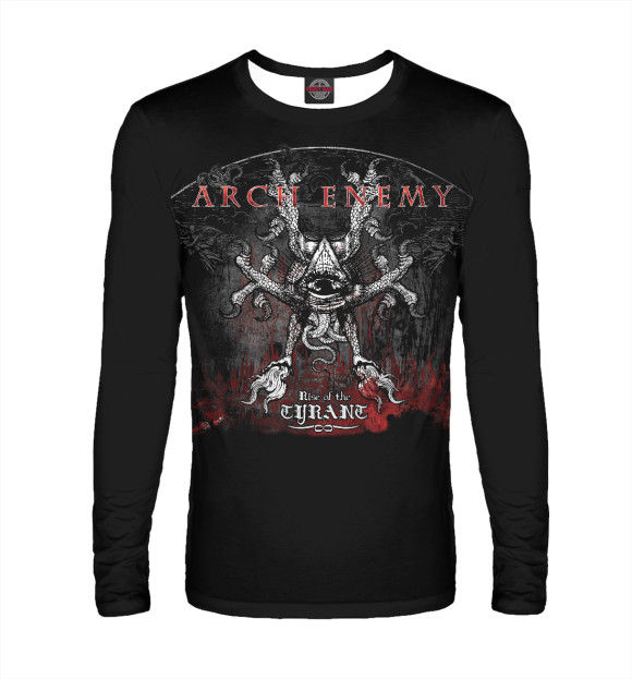 Мужской лонгслив с изображением Archenemy цвета Белый