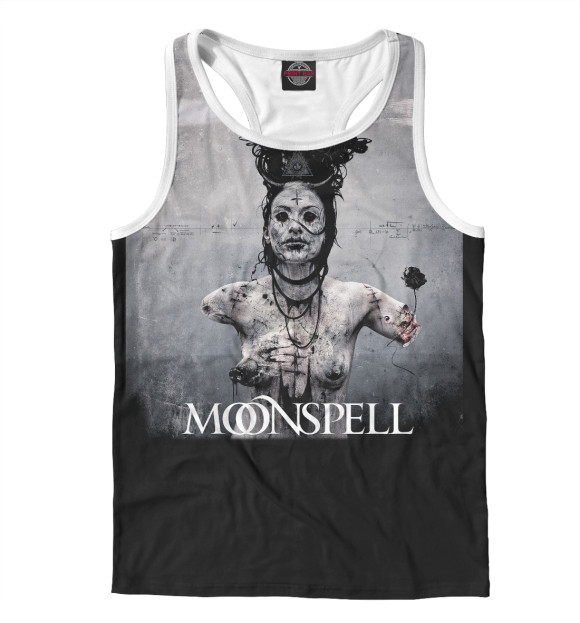 Мужская майка-борцовка с изображением Moonspell цвета Белый