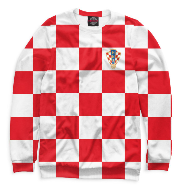 Свитшот для мальчиков с изображением Сборная Хорватии цвета Белый