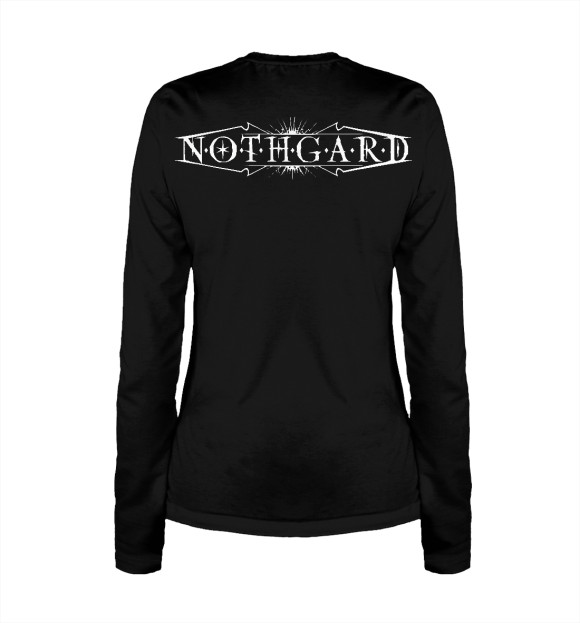 Женский лонгслив с притом Nothgard цвета Белый Женский лонгслив с изображением Nothgard цвета Белый