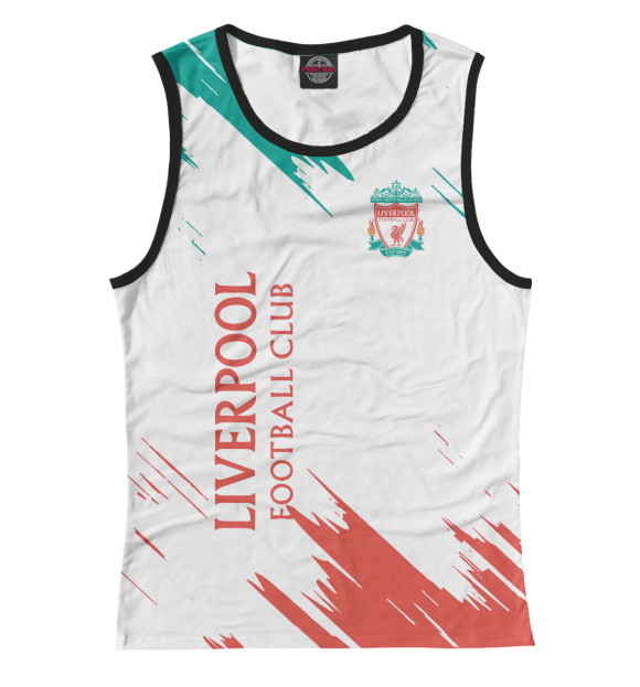 Женская майка с изображением Liverpool цвета Белый