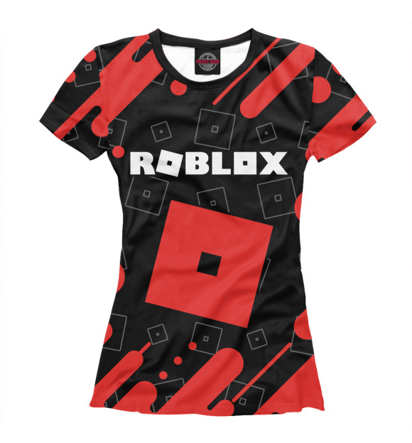 Женская футболка с изображением Roblox / Роблокс цвета Белый