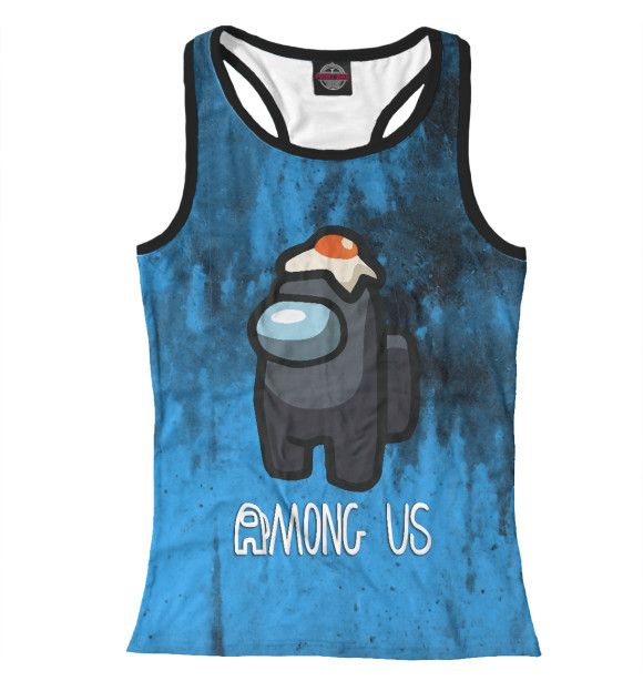 Женская майка-борцовка с изображением Among Us цвета Белый