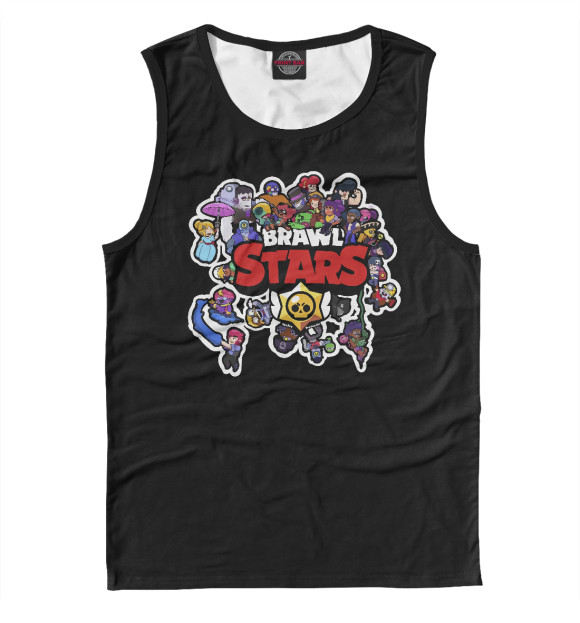 Мужская майка с изображением Brawl Stars цвета Белый