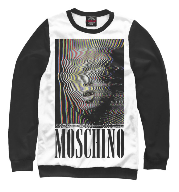 Свитшот для девочек с изображением Moschino цвета Белый