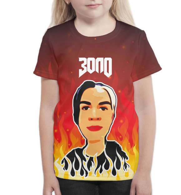 Футболка для девочек с изображением Иван Золо цвета Белый