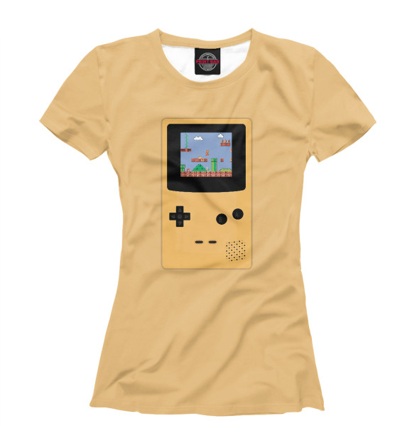 Женская футболка с изображением Gameboy цвета Белый