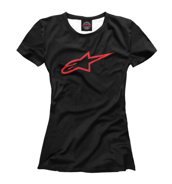 Футболка для девочек с изображением Alpinestars цвета Белый