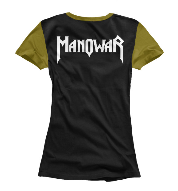 Футболка для девочек с изображением Manowar цвета Белый