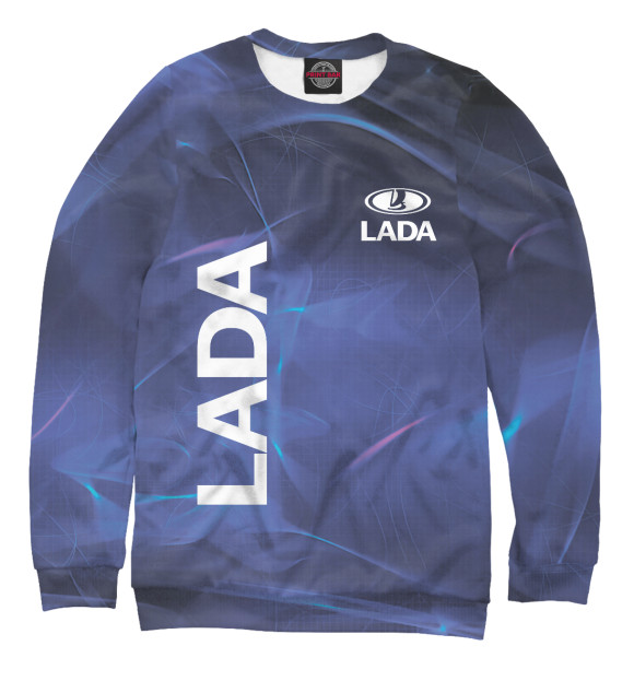 Свитшот для девочек с изображением LADA цвета Белый