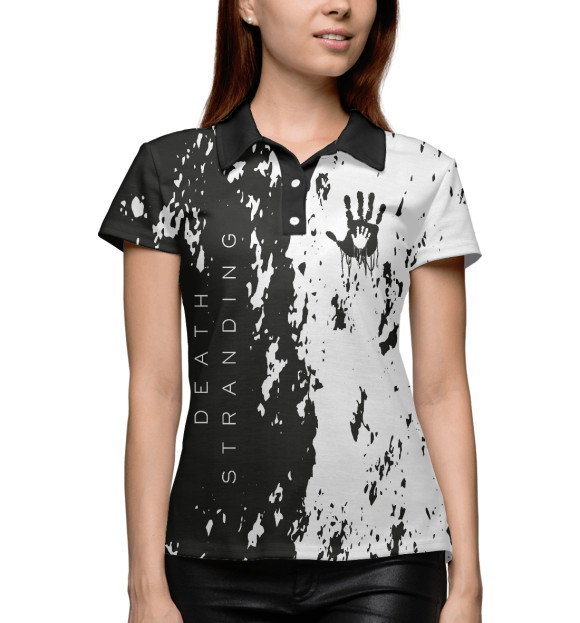 Женское поло с изображением Death Stranding цвета Белый