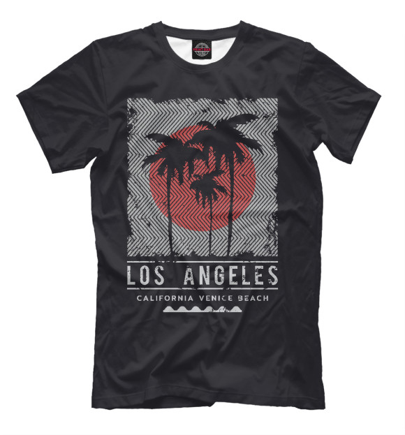 Мужская футболка с изображением Los Angeles цвета Белый