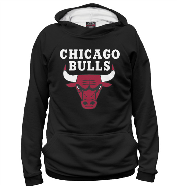 Мужское худи с изображением Chicago Bulls цвета Белый