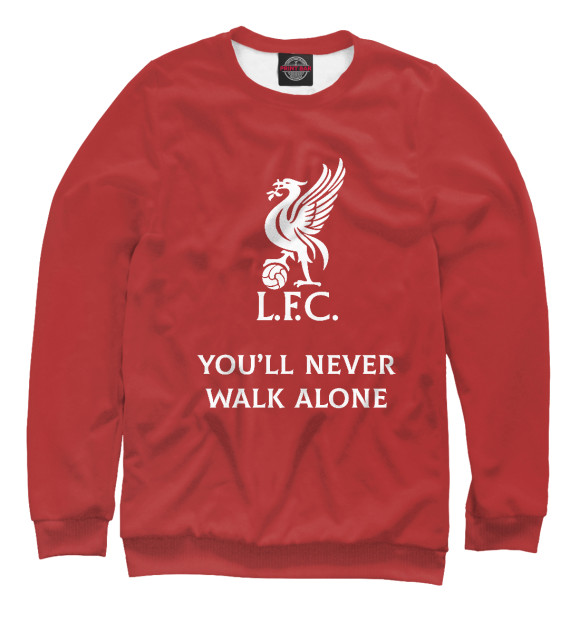 Свитшот для мальчиков с изображением You'll never walk alone цвета Белый