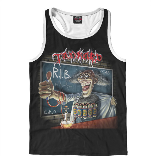 Мужская майка-борцовка с изображением Tankard цвета Белый