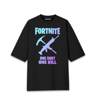 Мужская футболка оверсайз Fortnite, One ShotOne Kill