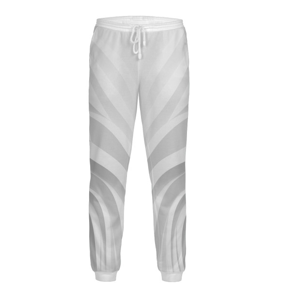 Мужские спортивные штаны с изображением Белый волк - handeyework цвета Белый