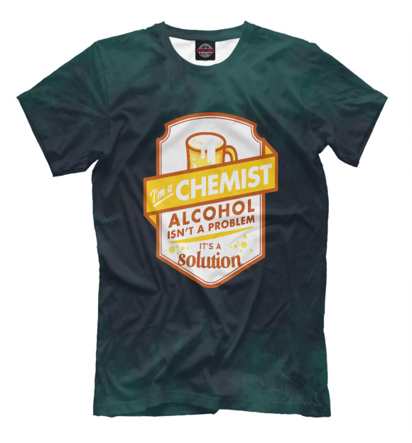 Мужская футболка с изображением Im A Chemist Alcohol Isnt цвета Белый