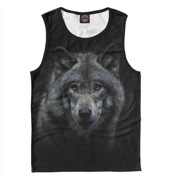 Майка для мальчика с притом Волк цвета Белый Майка для мальчика с изображением Волк цвета Белый