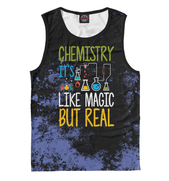 Майка для мальчика с изображением Chemistry It's Like Magic цвета Белый