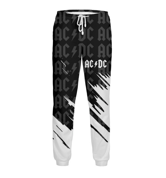 Мужские спортивные штаны с изображением AC/DC цвета Белый
