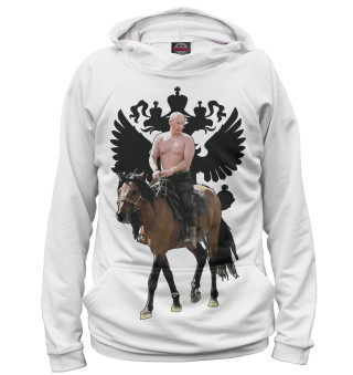 Худи для девочки Путин на лошади