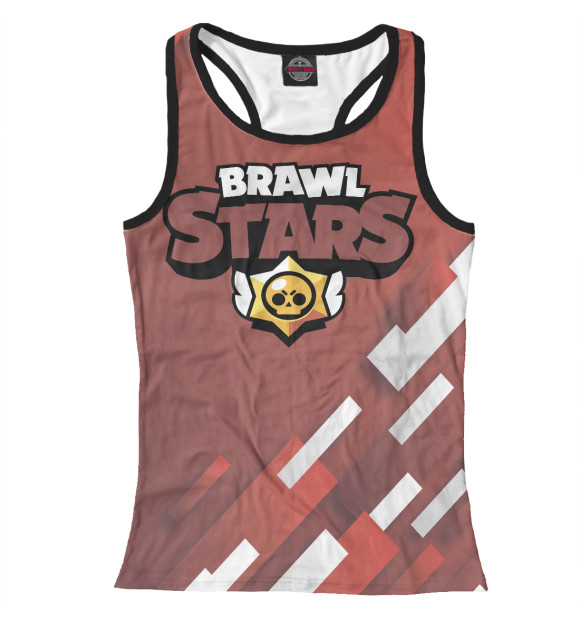 Женская майка-борцовка с изображением Brawl Stars цвета Белый