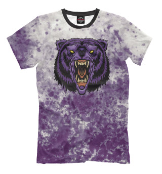 Мужская футболка Фиолетовый медведь